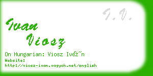 ivan viosz business card